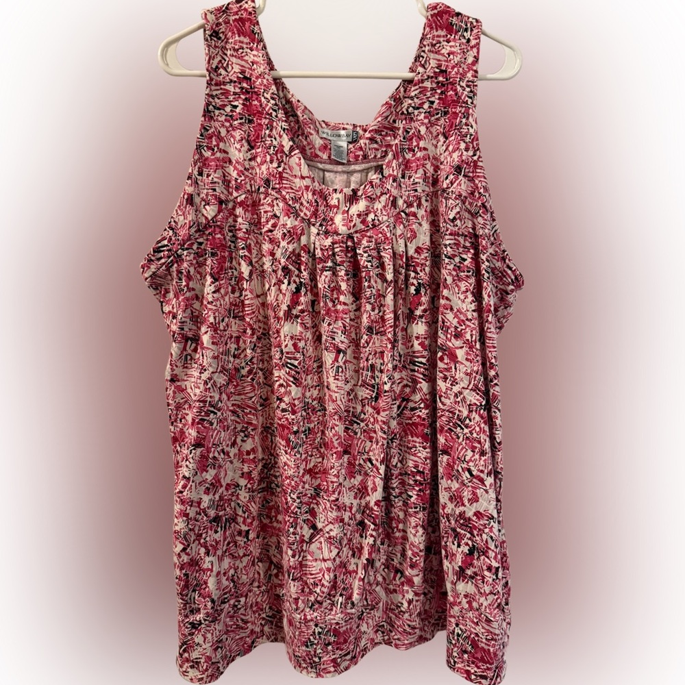Willow Bay Pink Patterned Sleeveless Top